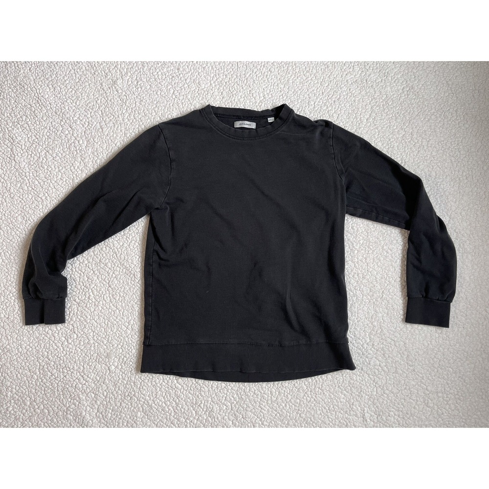 Jack & Jones Mens JJEHOLMEN Sweat Crew Neck Black Long‎ Sleeve Sweatshirt